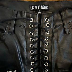 *Current Mood* Dollskill Lace-up vegan leather pants